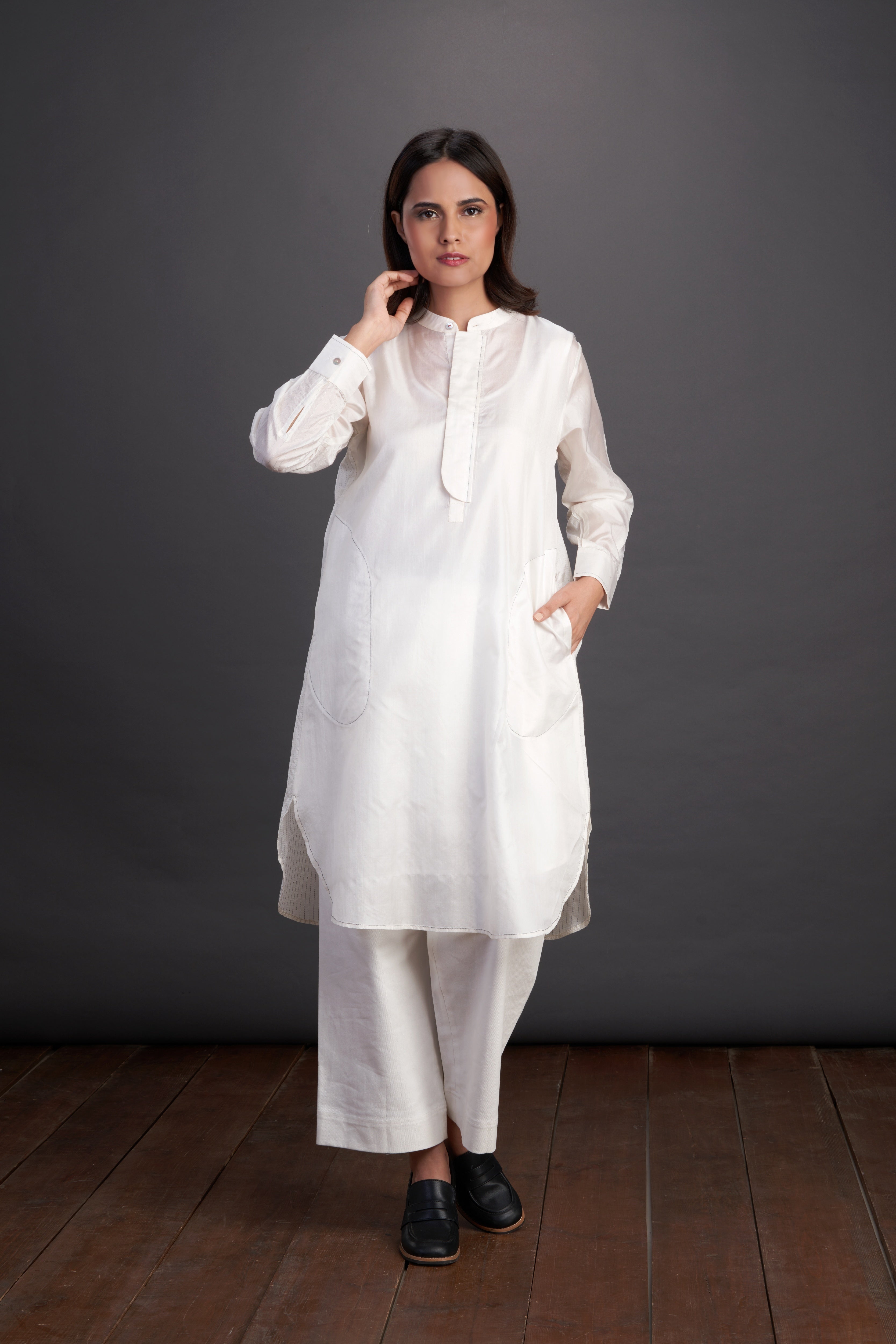 Texture Back Panel Tunic