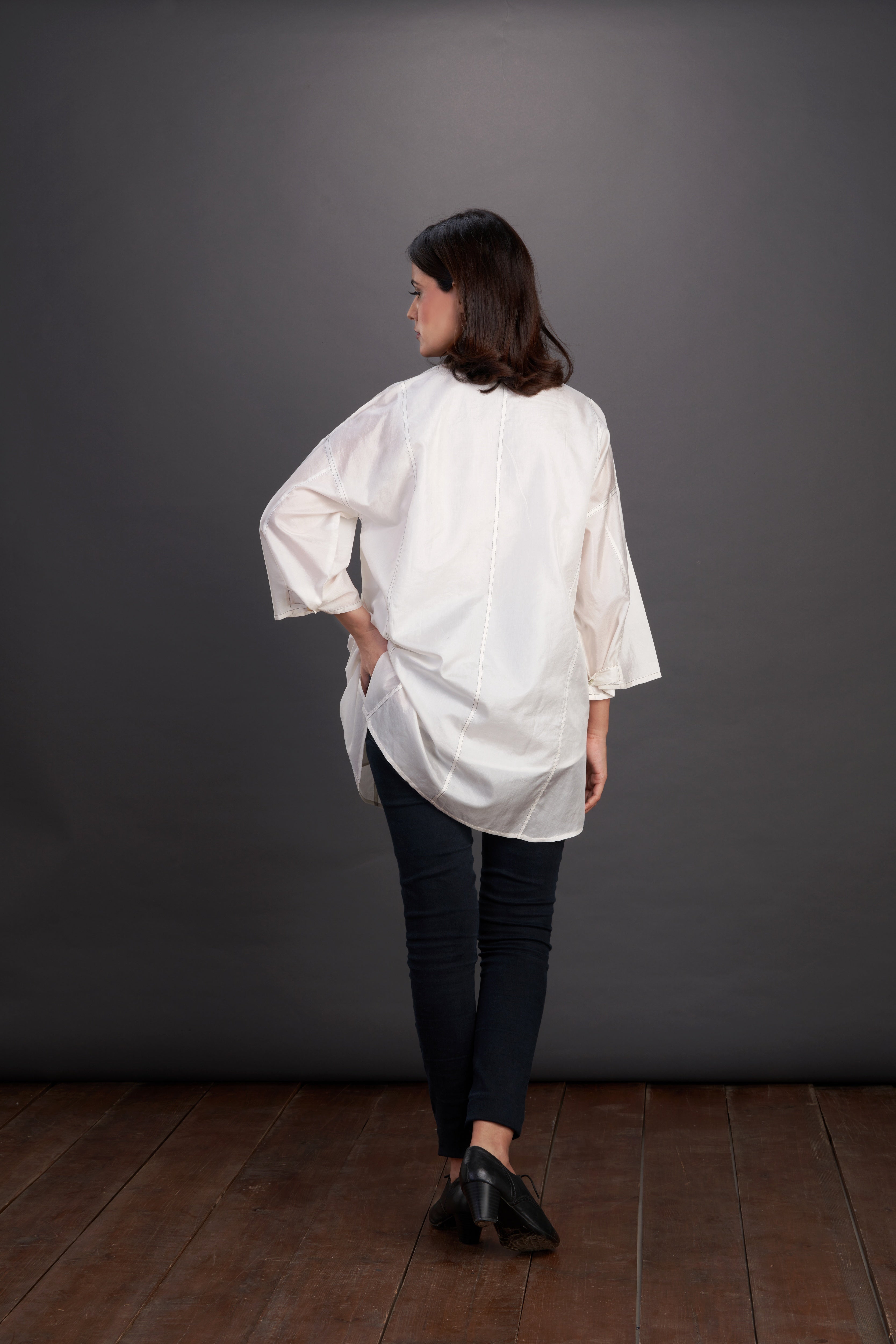 Drop Shoulder Double Stitchline Shirt