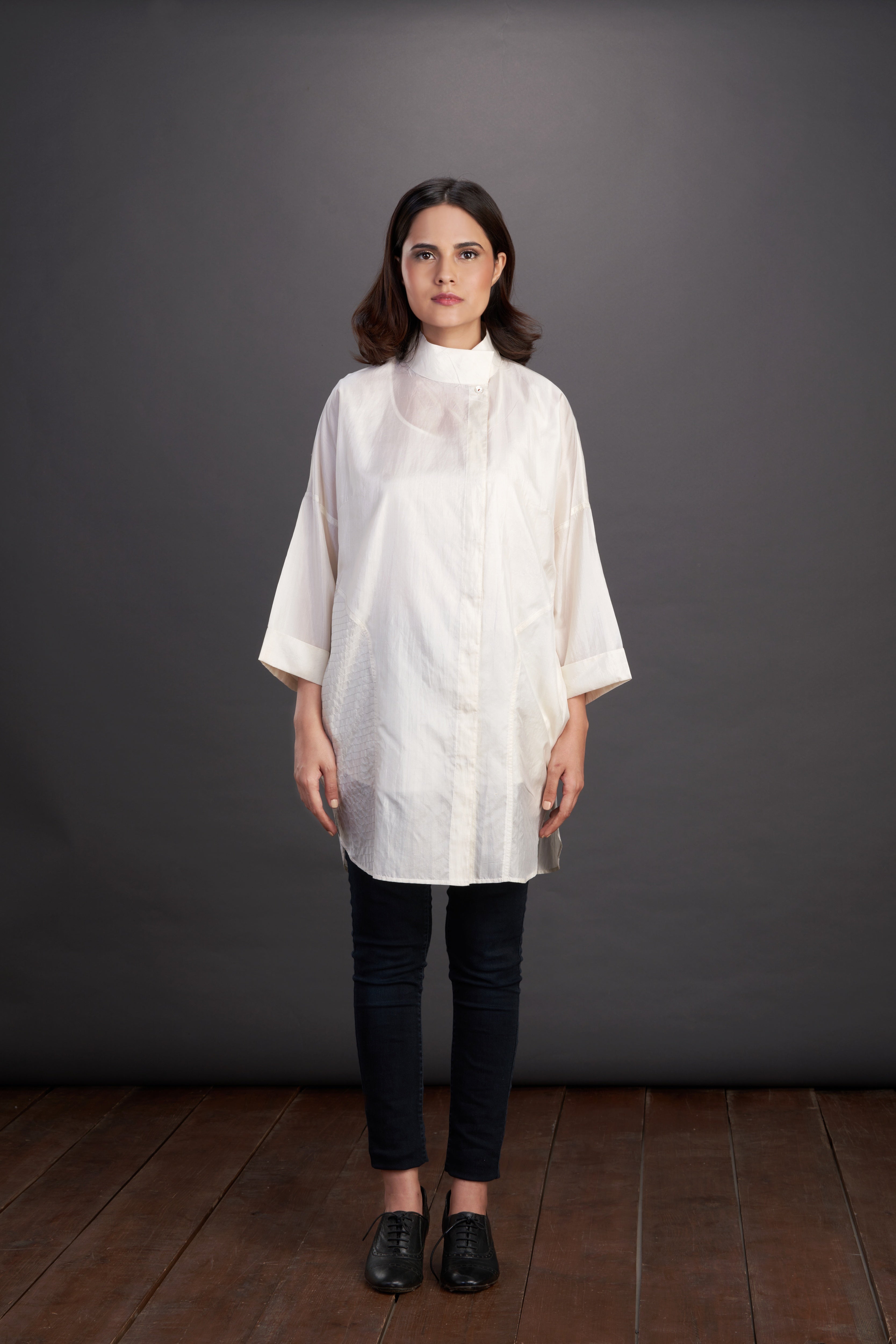 Assymetric Collar Top