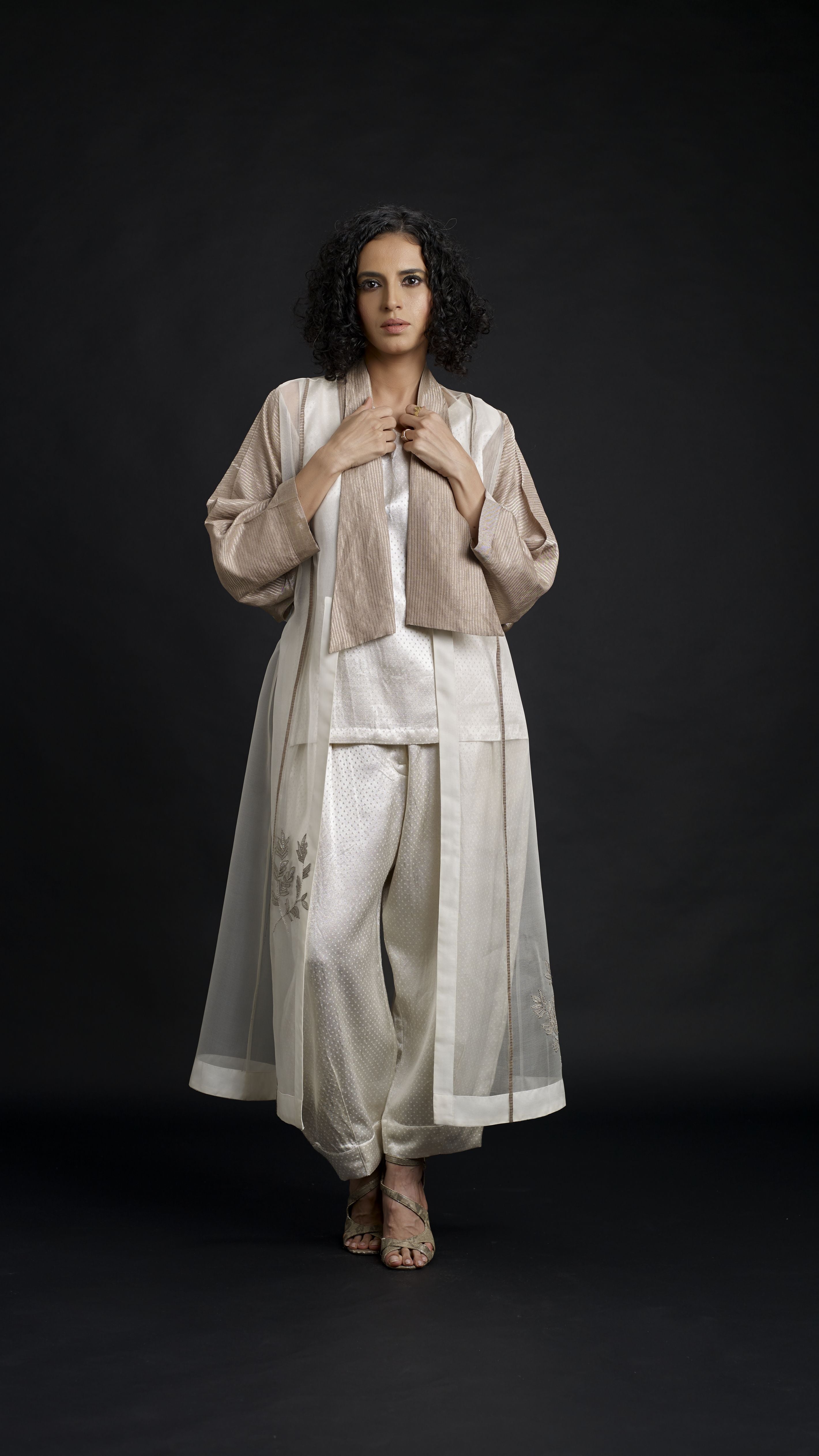 Zari And Mushru Jacket Set