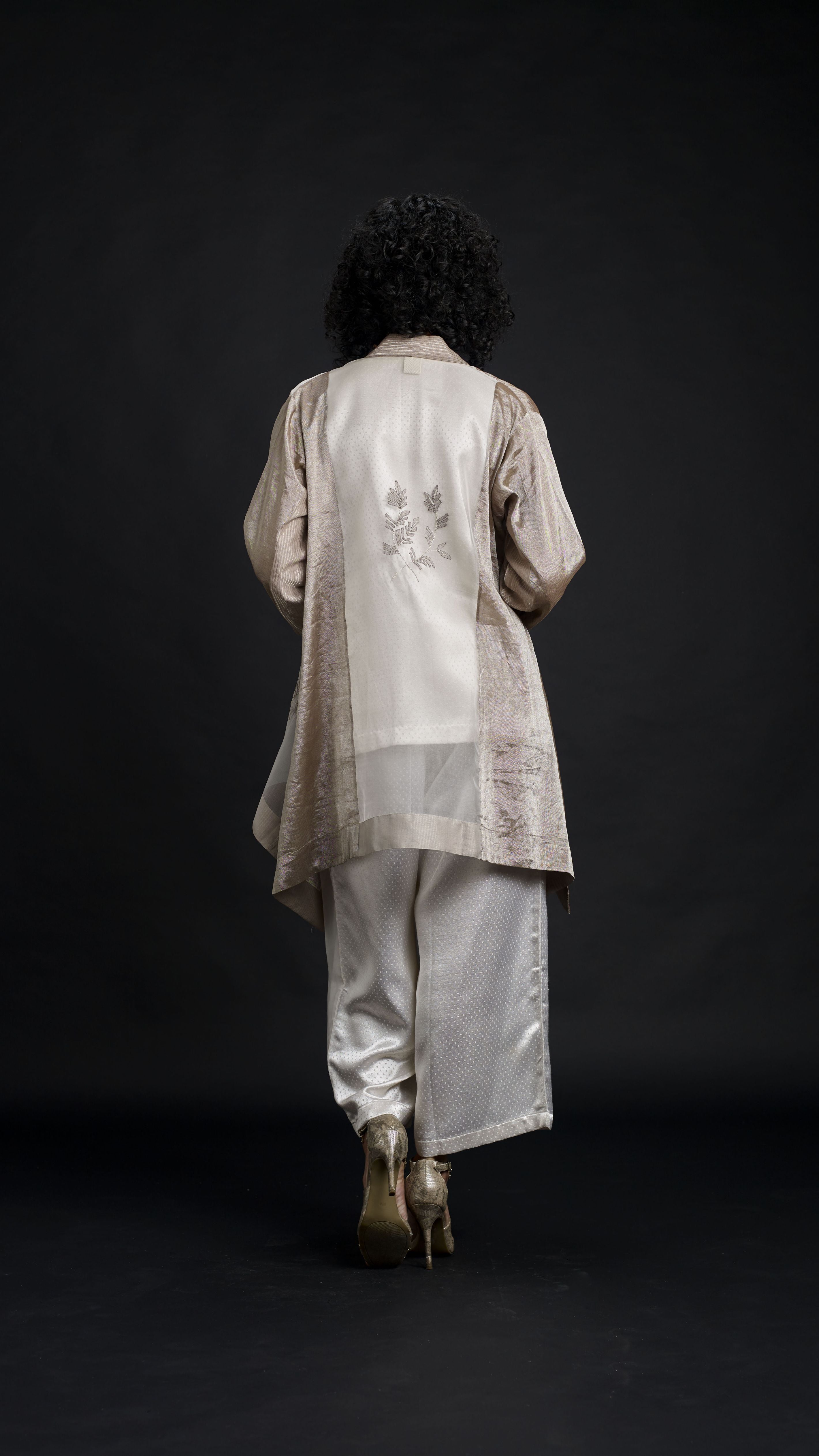 Zari And Mushru Jacket Set