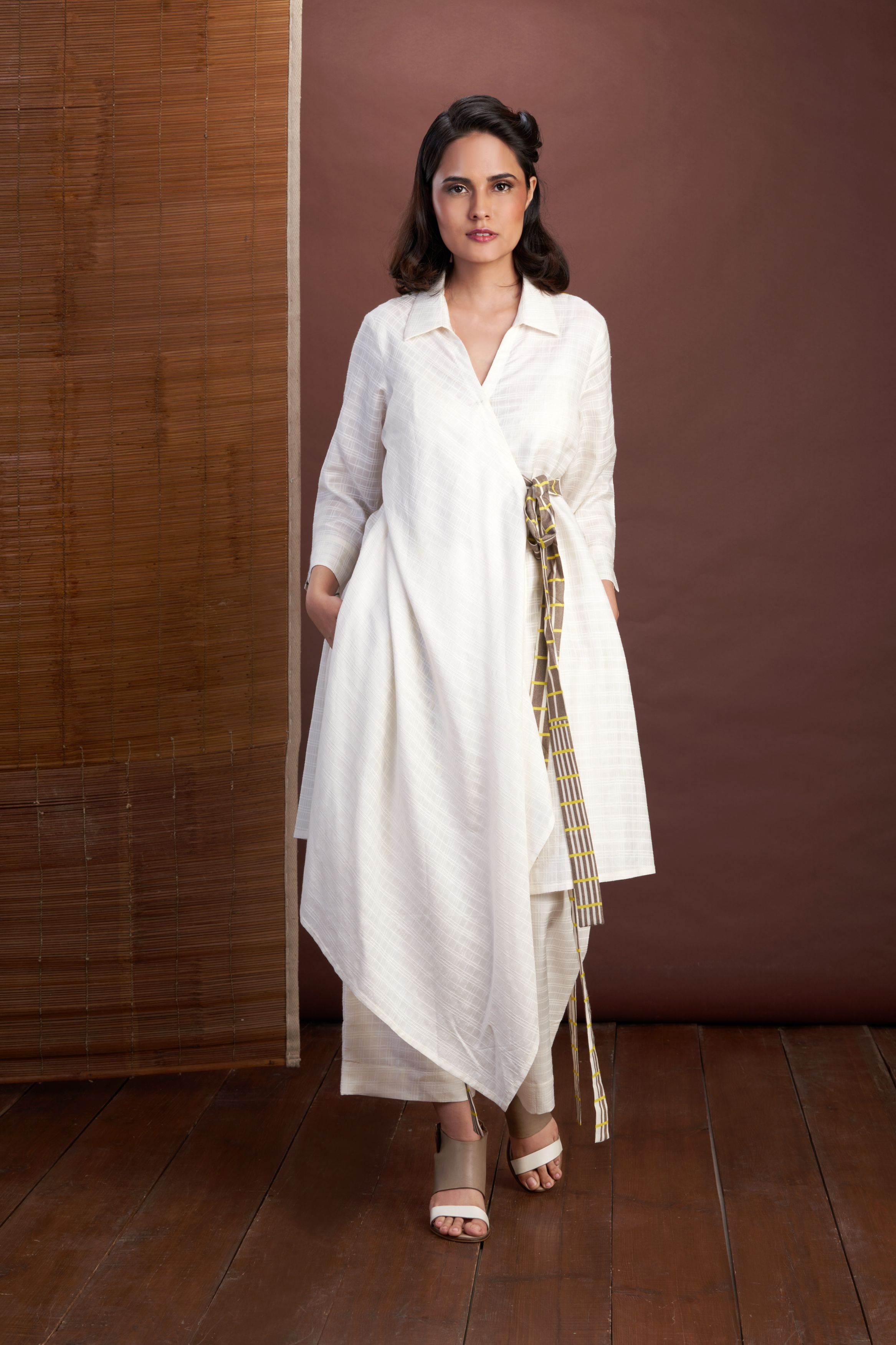 Off White-Overlap Tunic