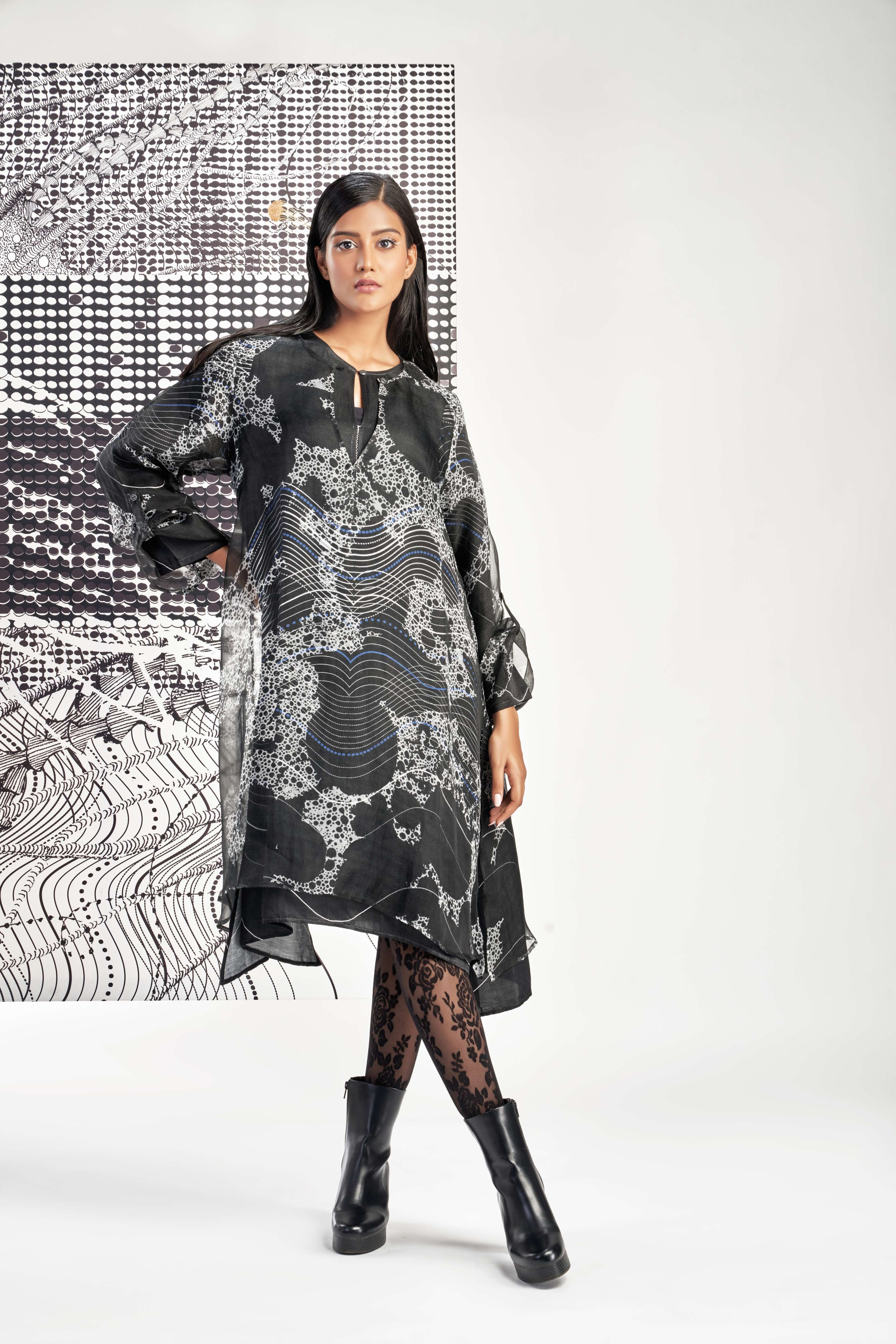 Black- Two Layer Tunic