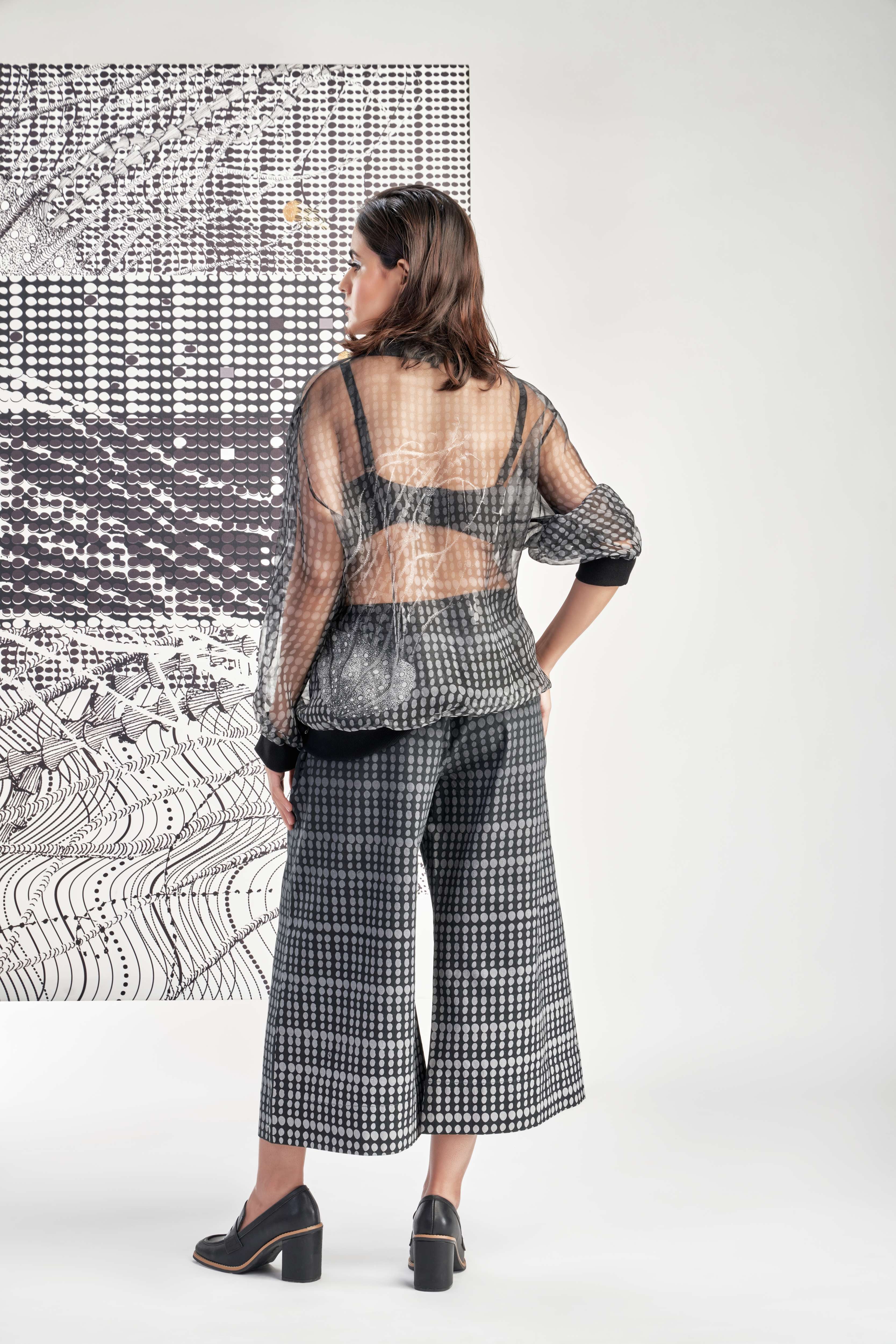 Black- Organza Sweatshirt