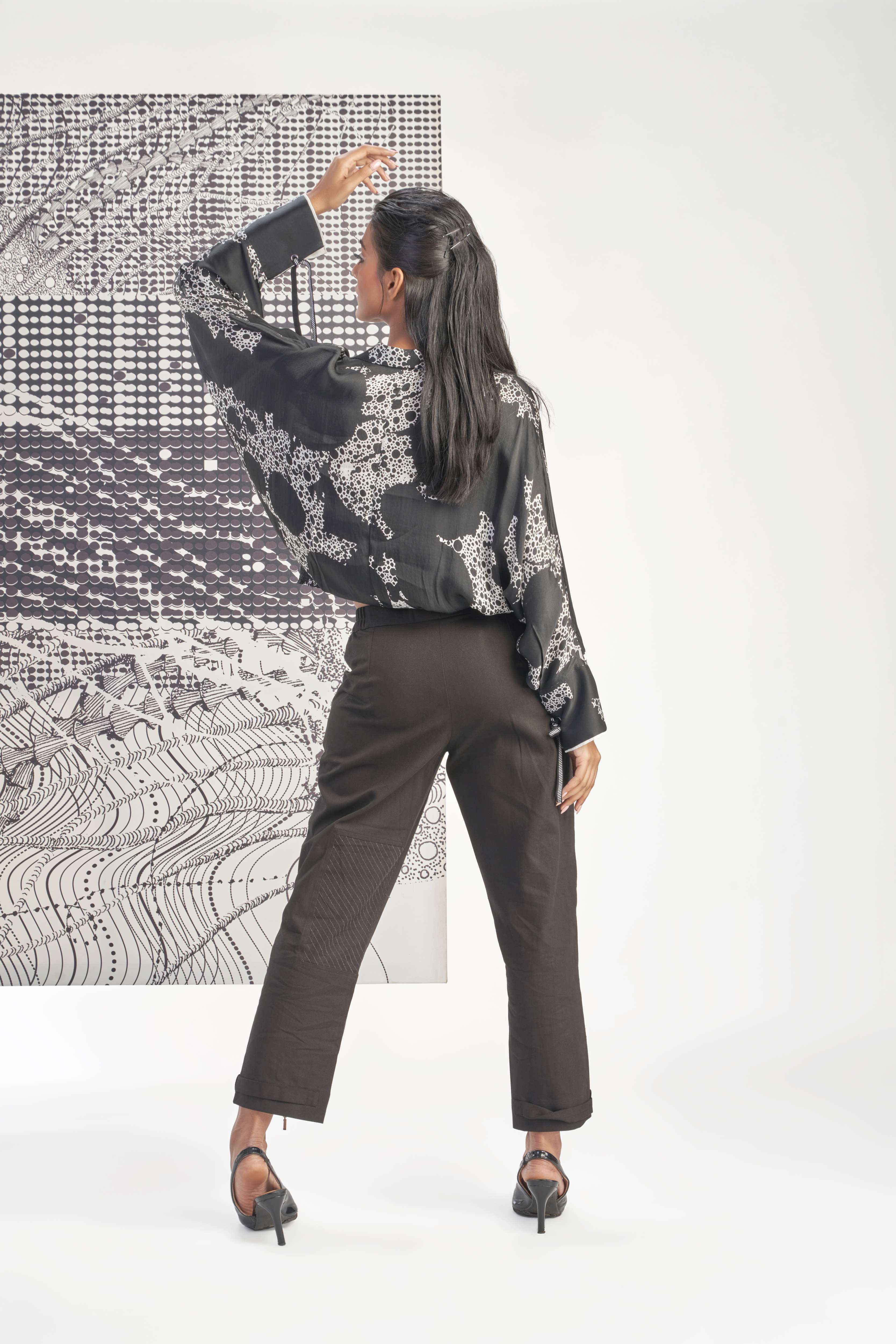 Black- Overlap Shirt