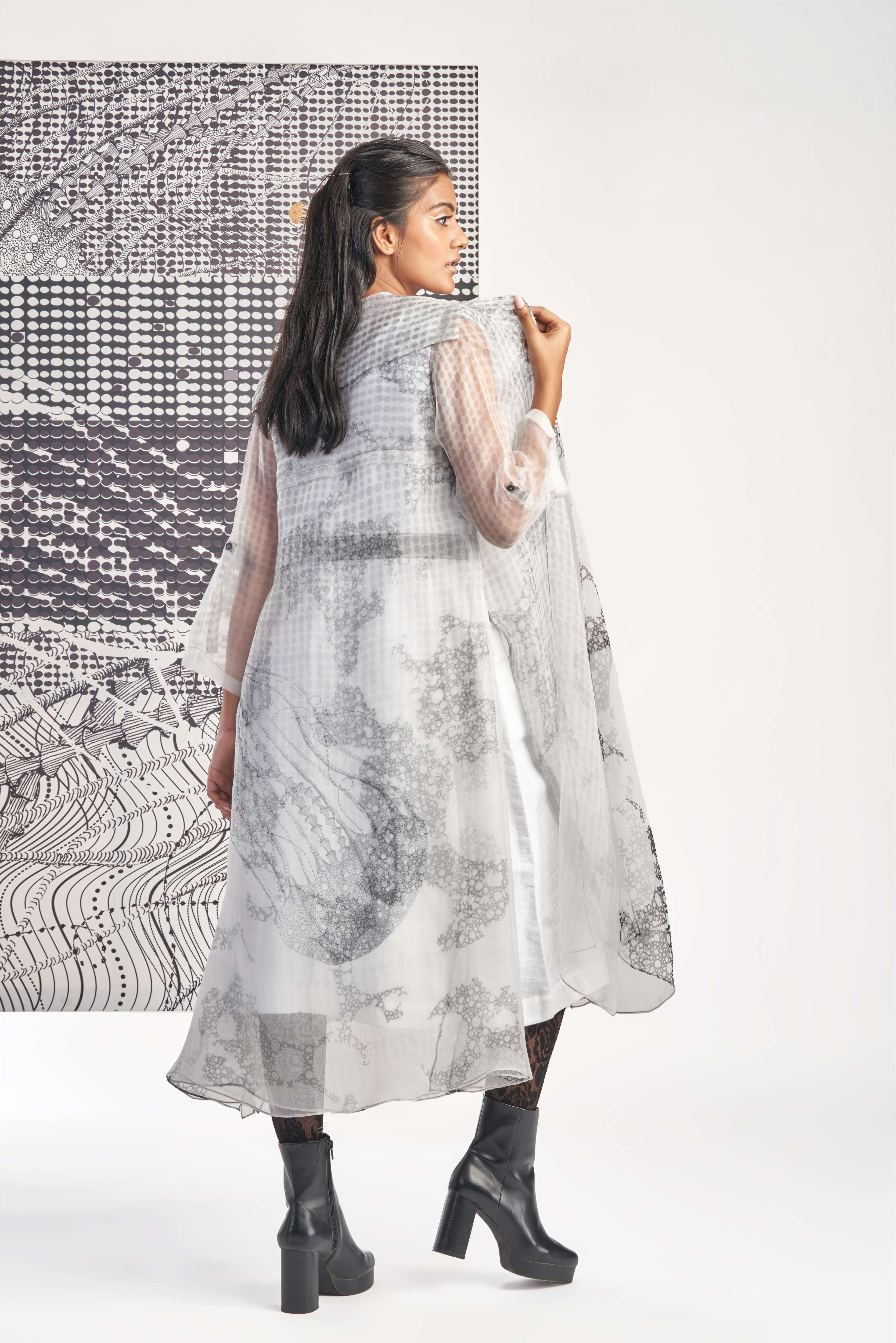 White- Sleeveless A-Line Dress