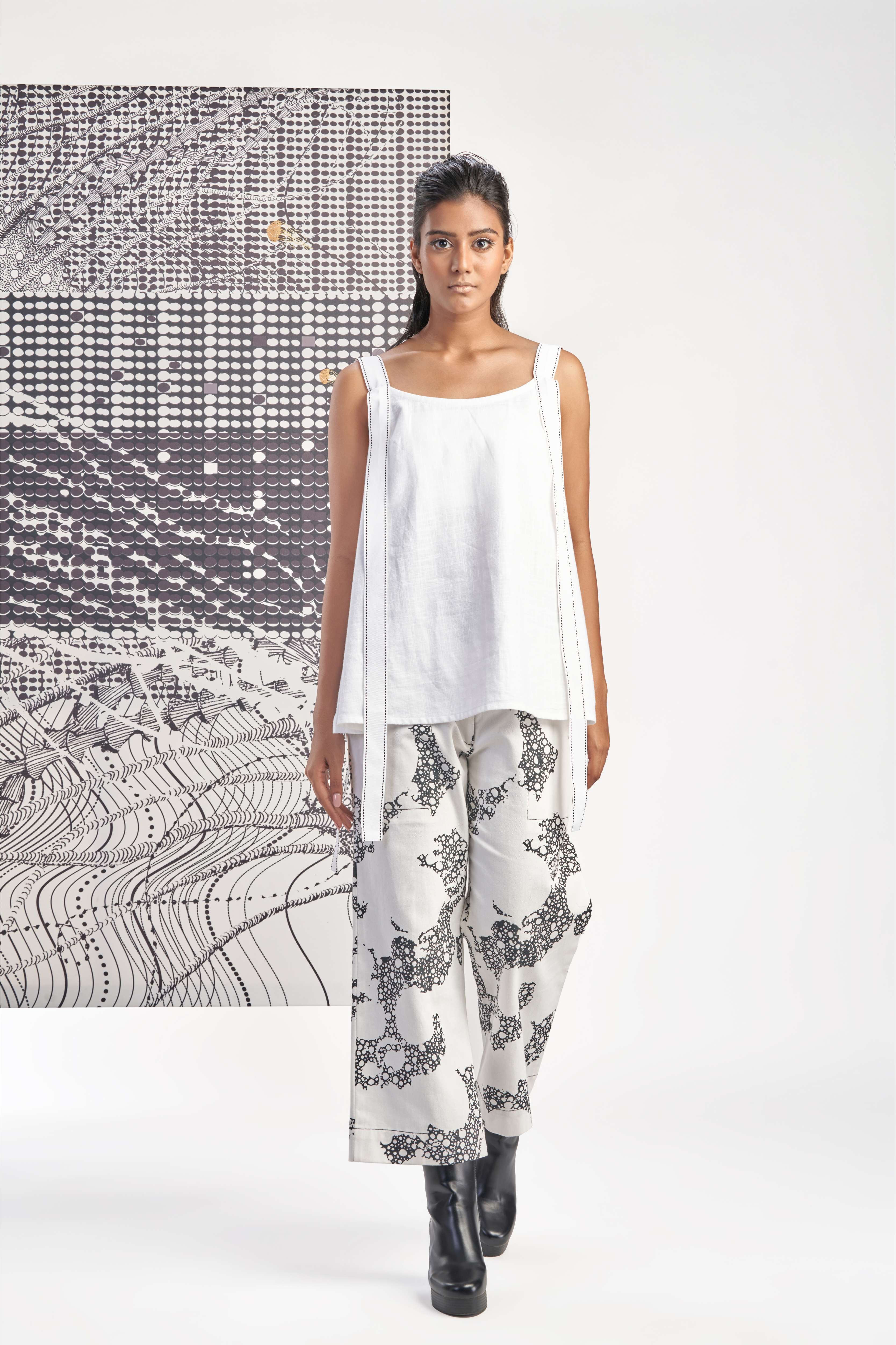 White- Sleeveless Top A-Line Top