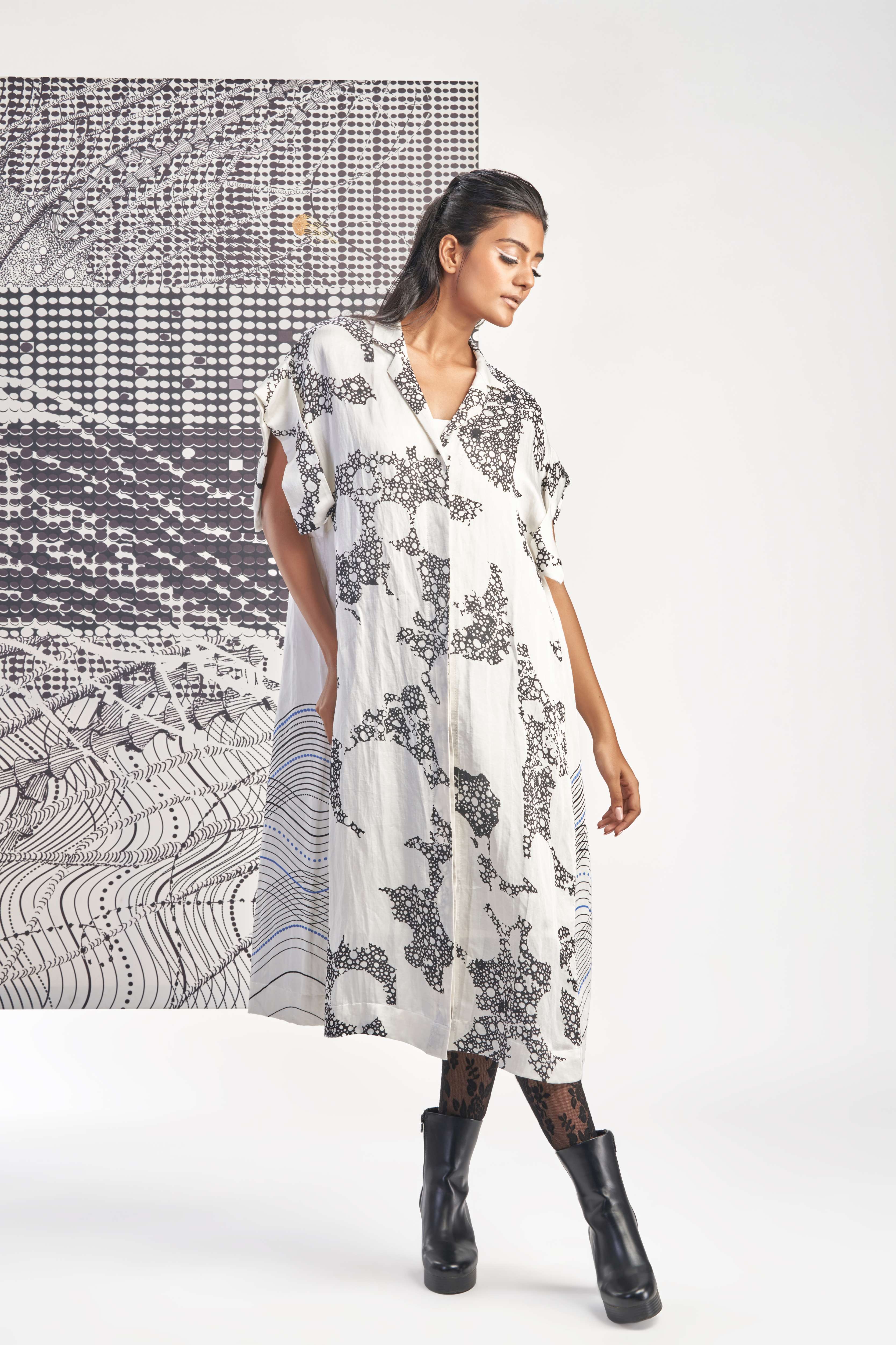 White- Drop Shoulder Dress