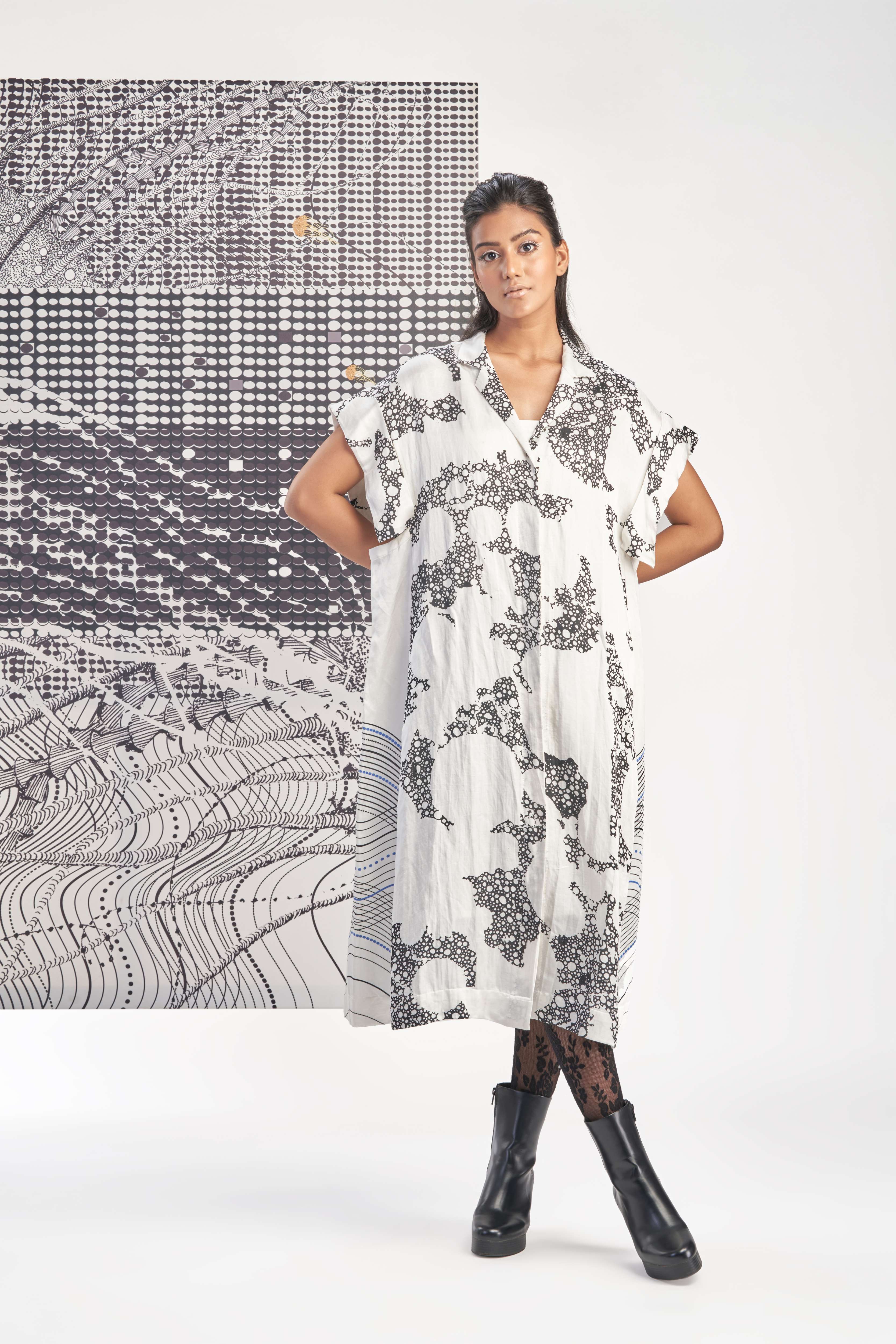 White- Drop Shoulder Dress