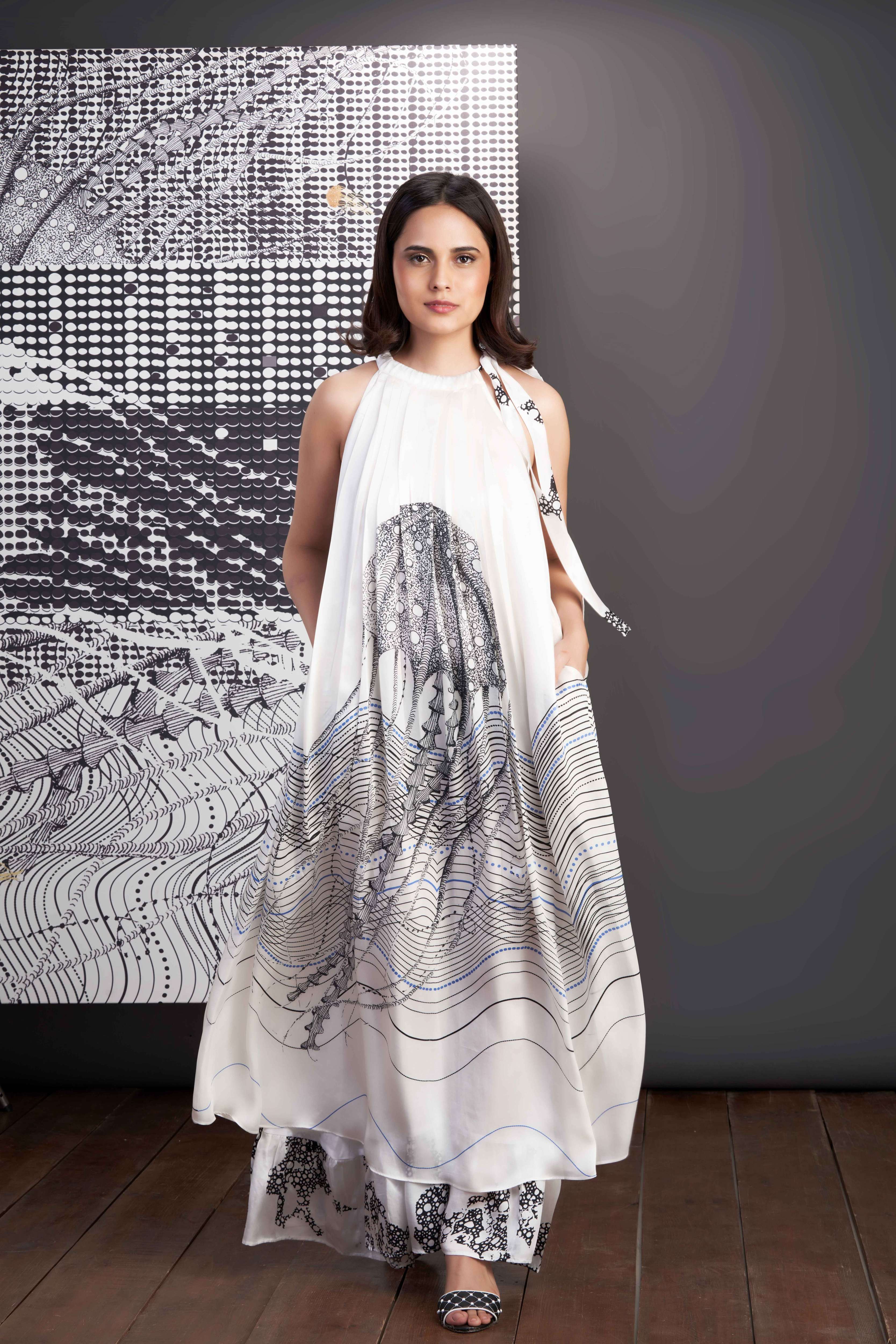 White- Gathered Dress