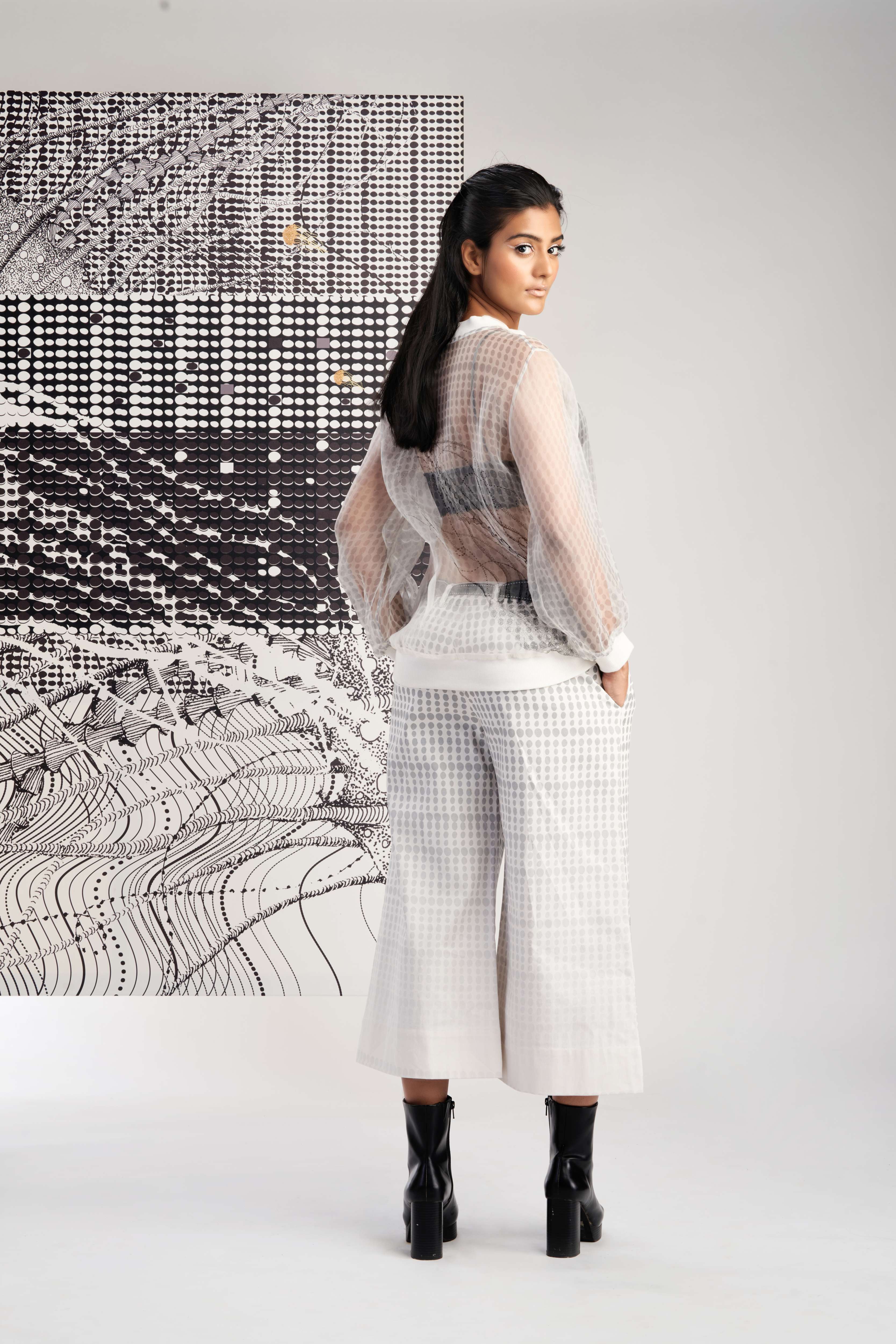 White- Organza Sweatshirt