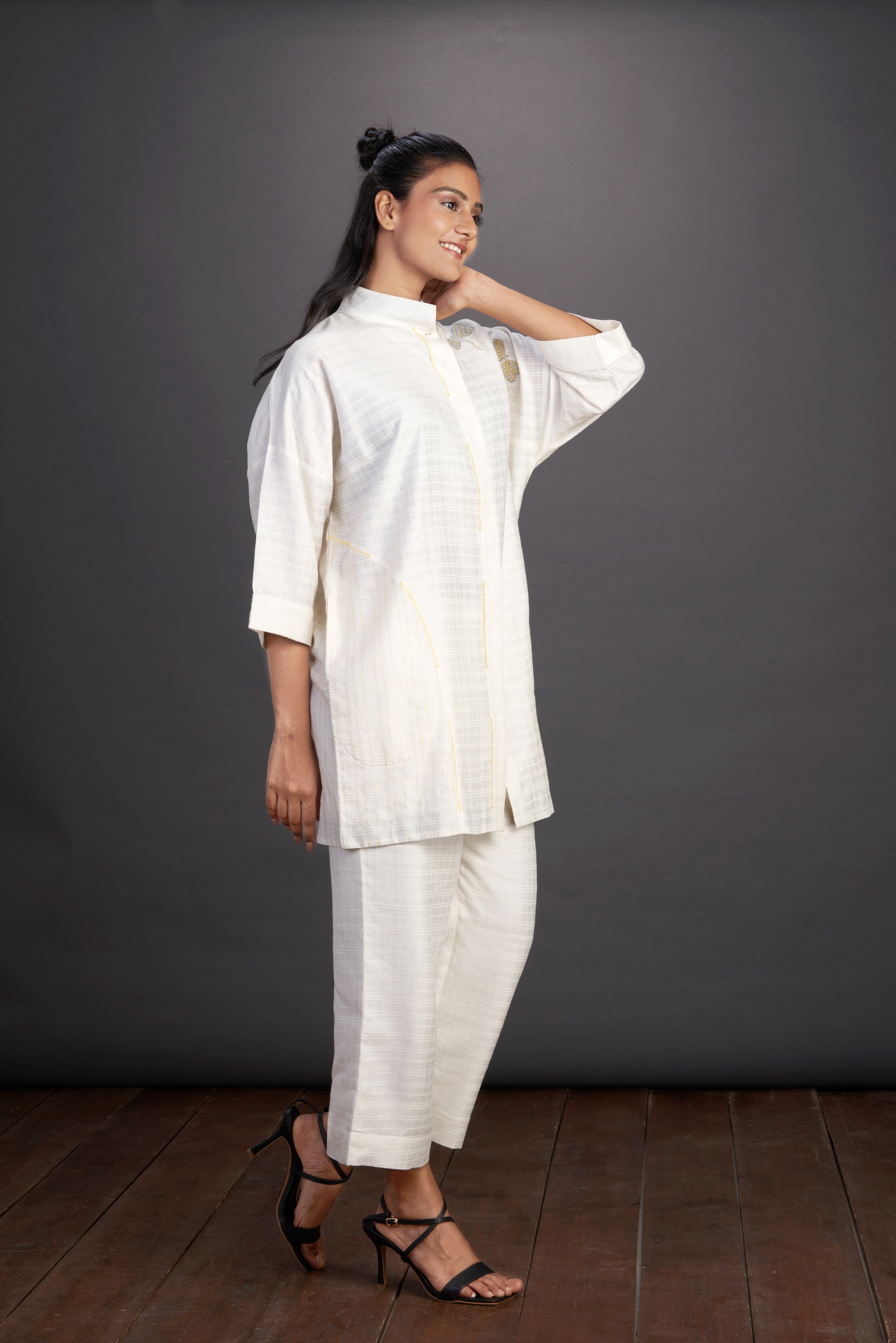 Assymetric Collar Top