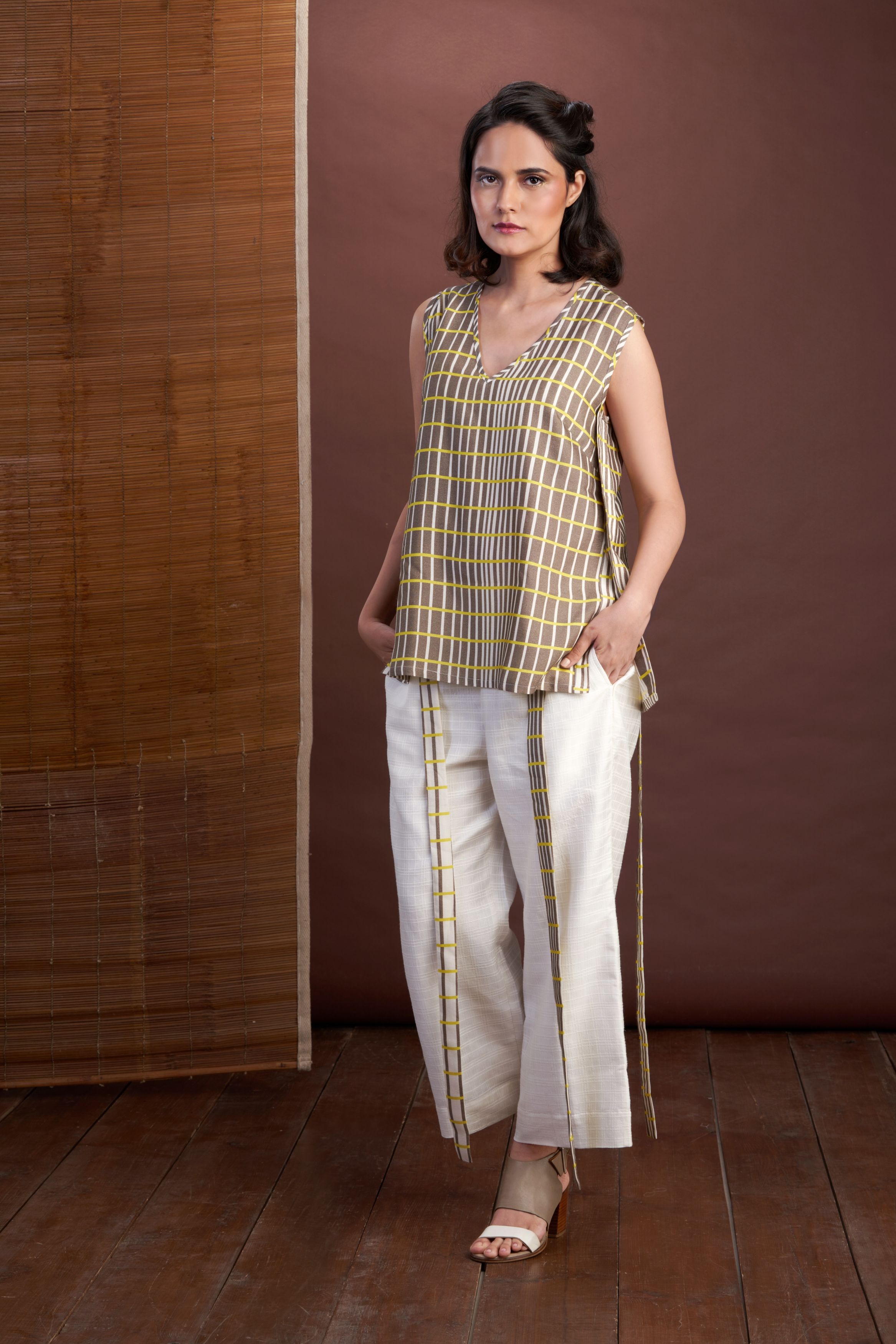 Straight Pant With Sash