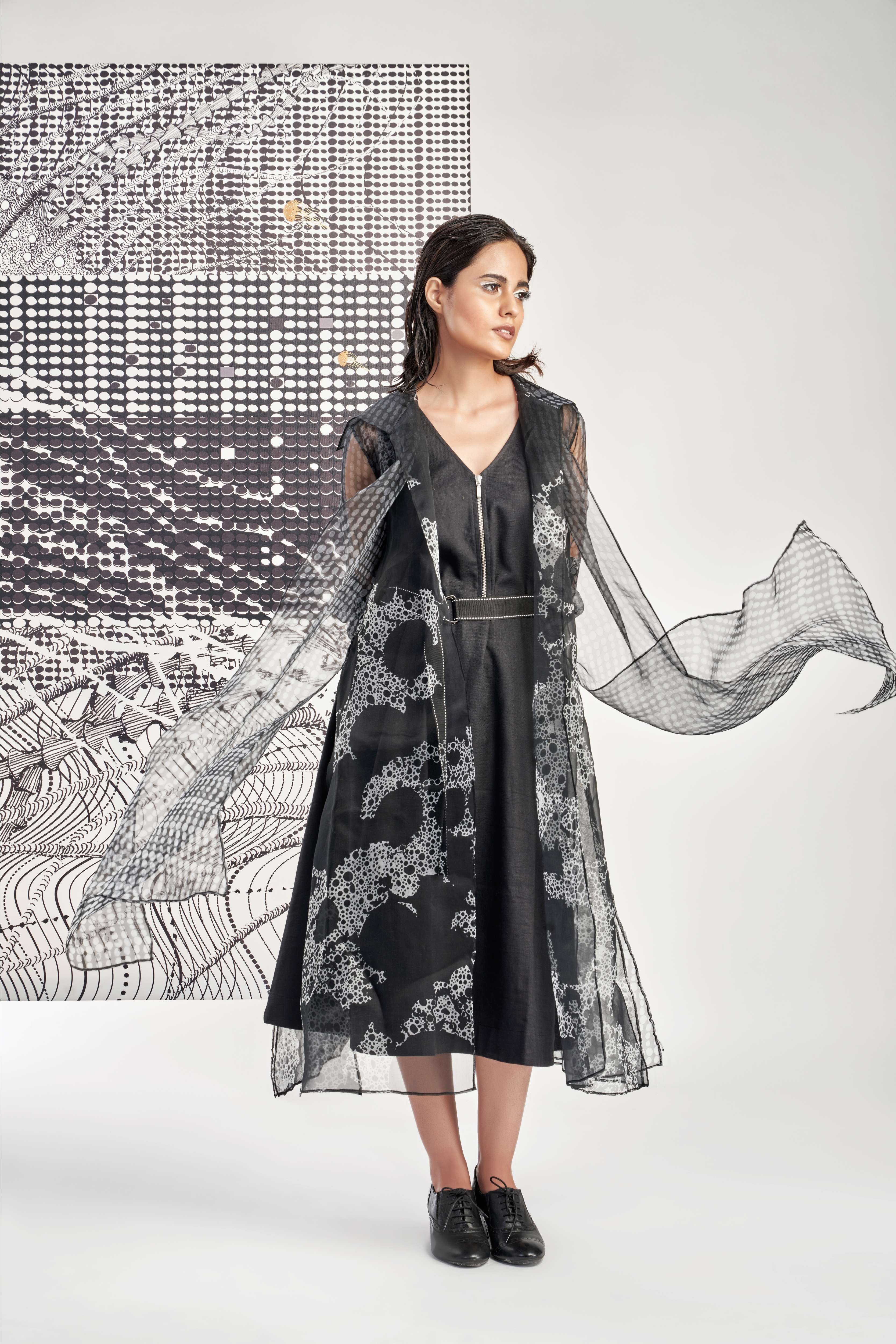 Black- Sleeveless A-Line Dress