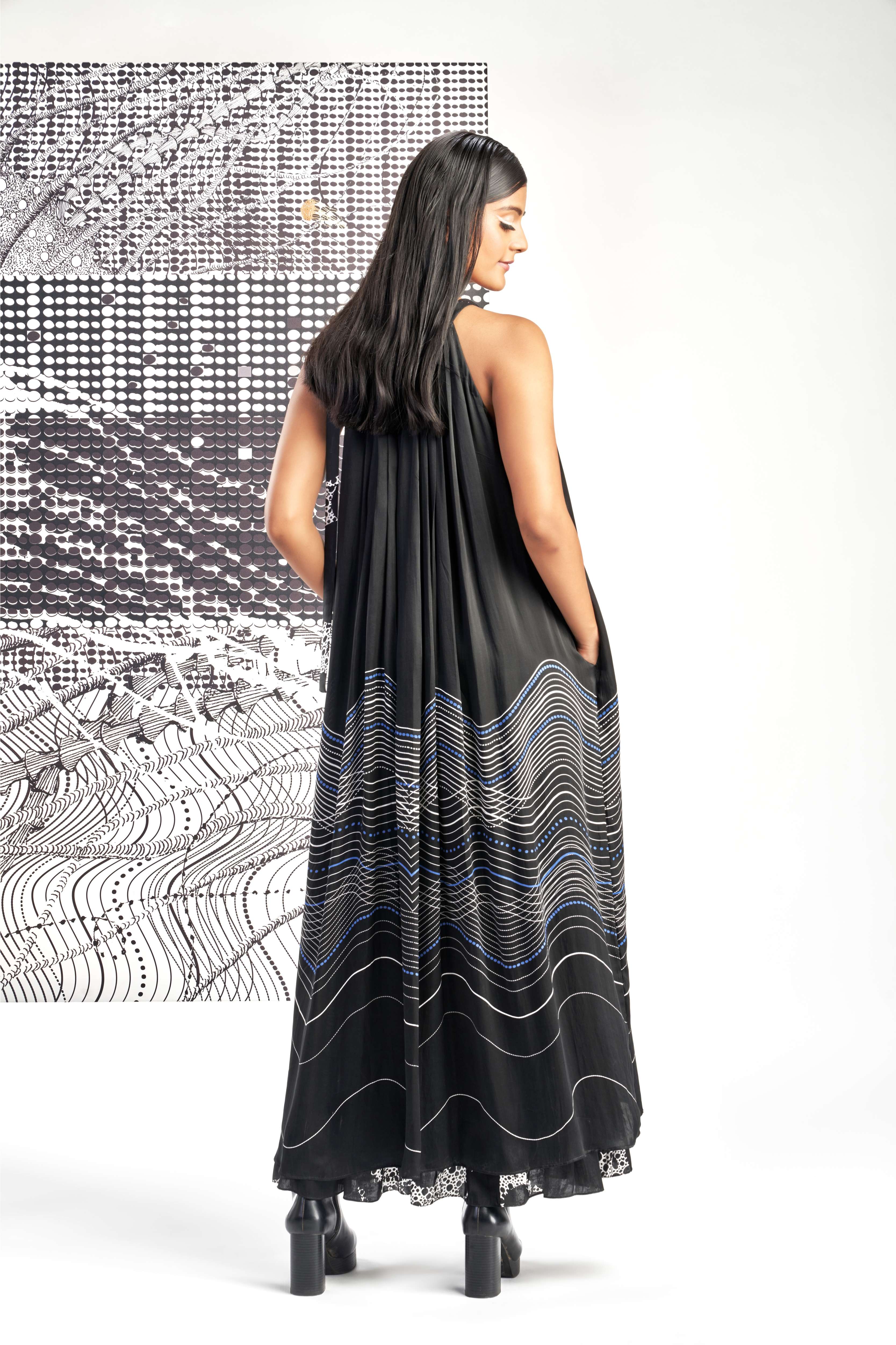 Black- Gathered Dress