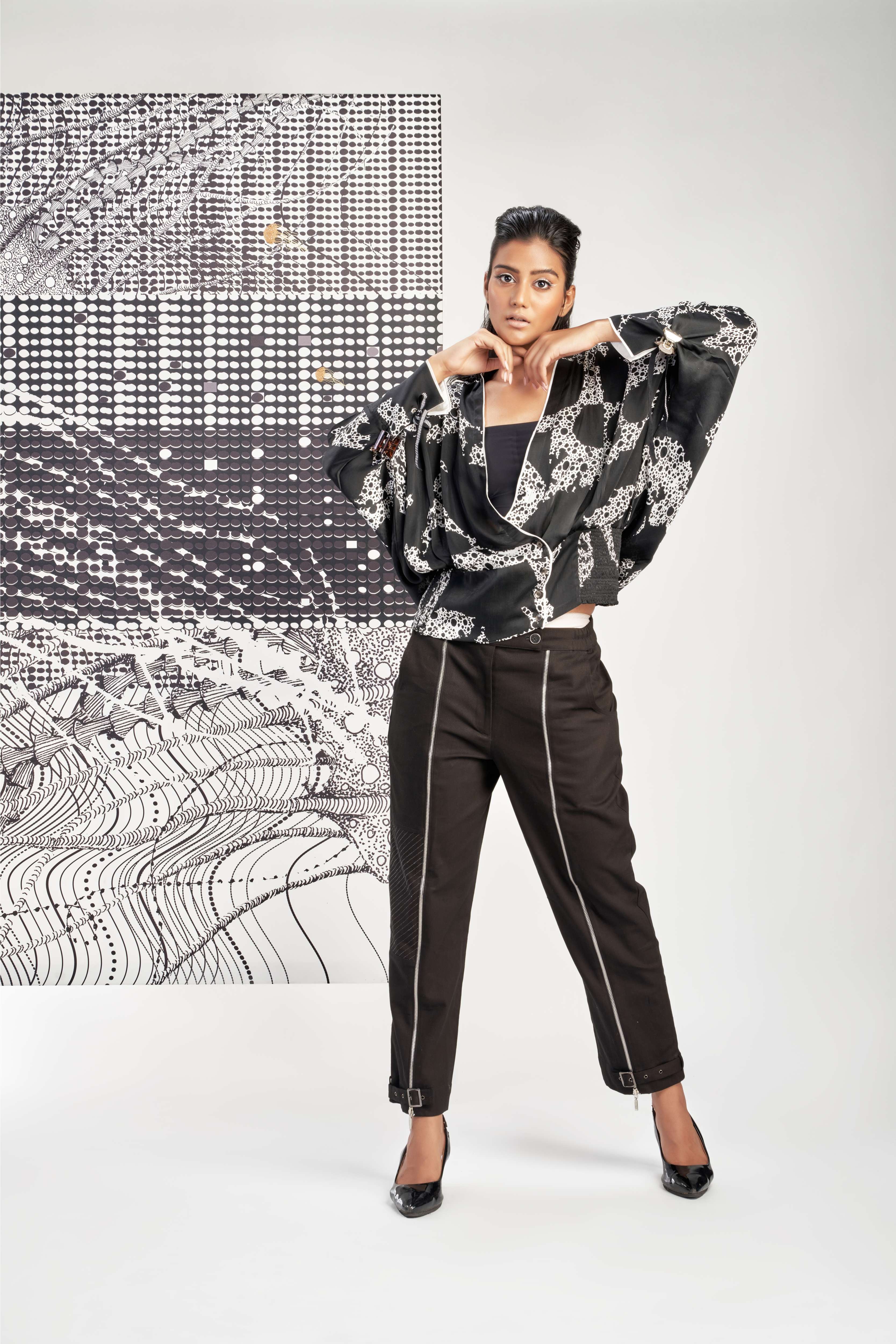 Black- Overlap Shirt