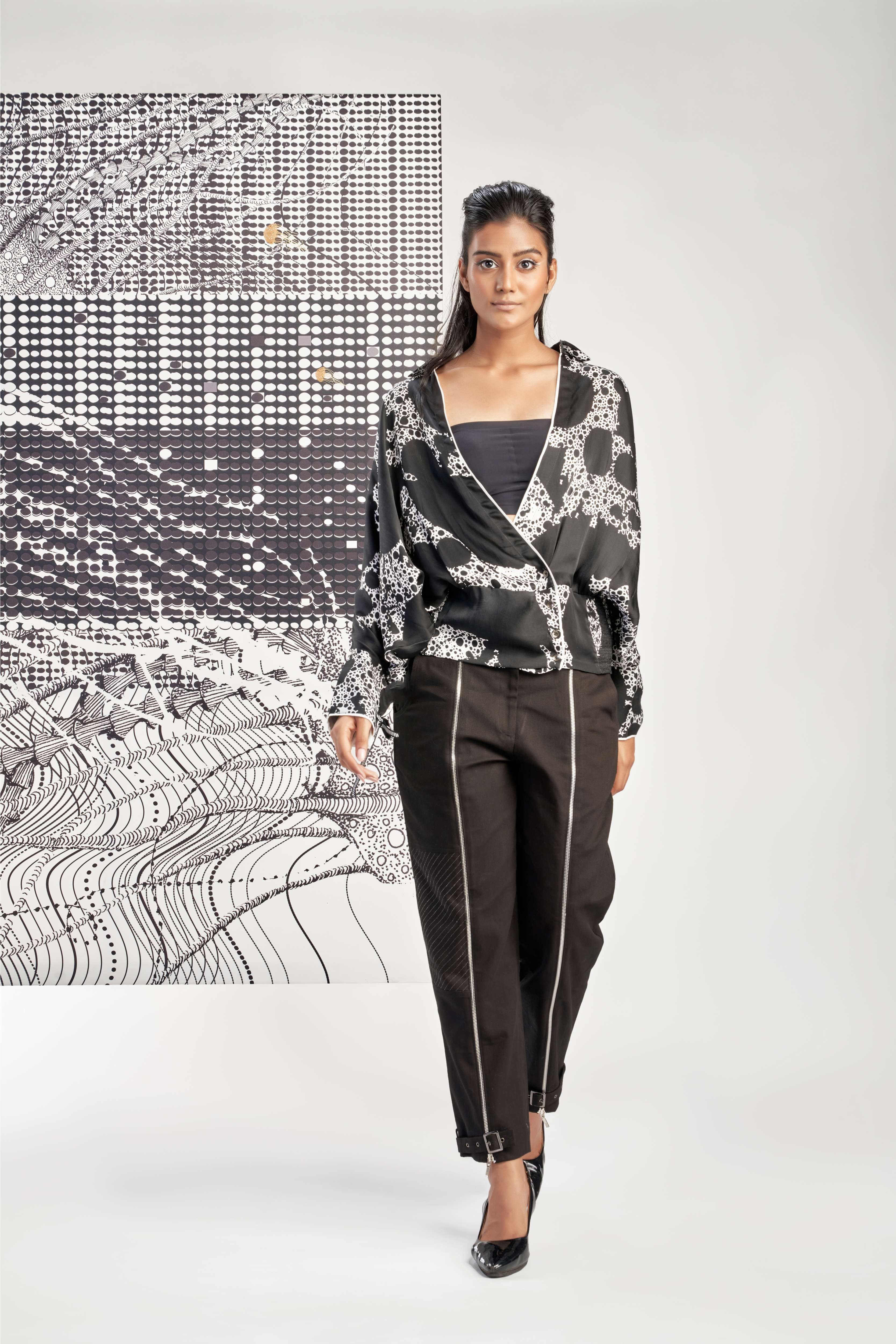 Black- Overlap Shirt