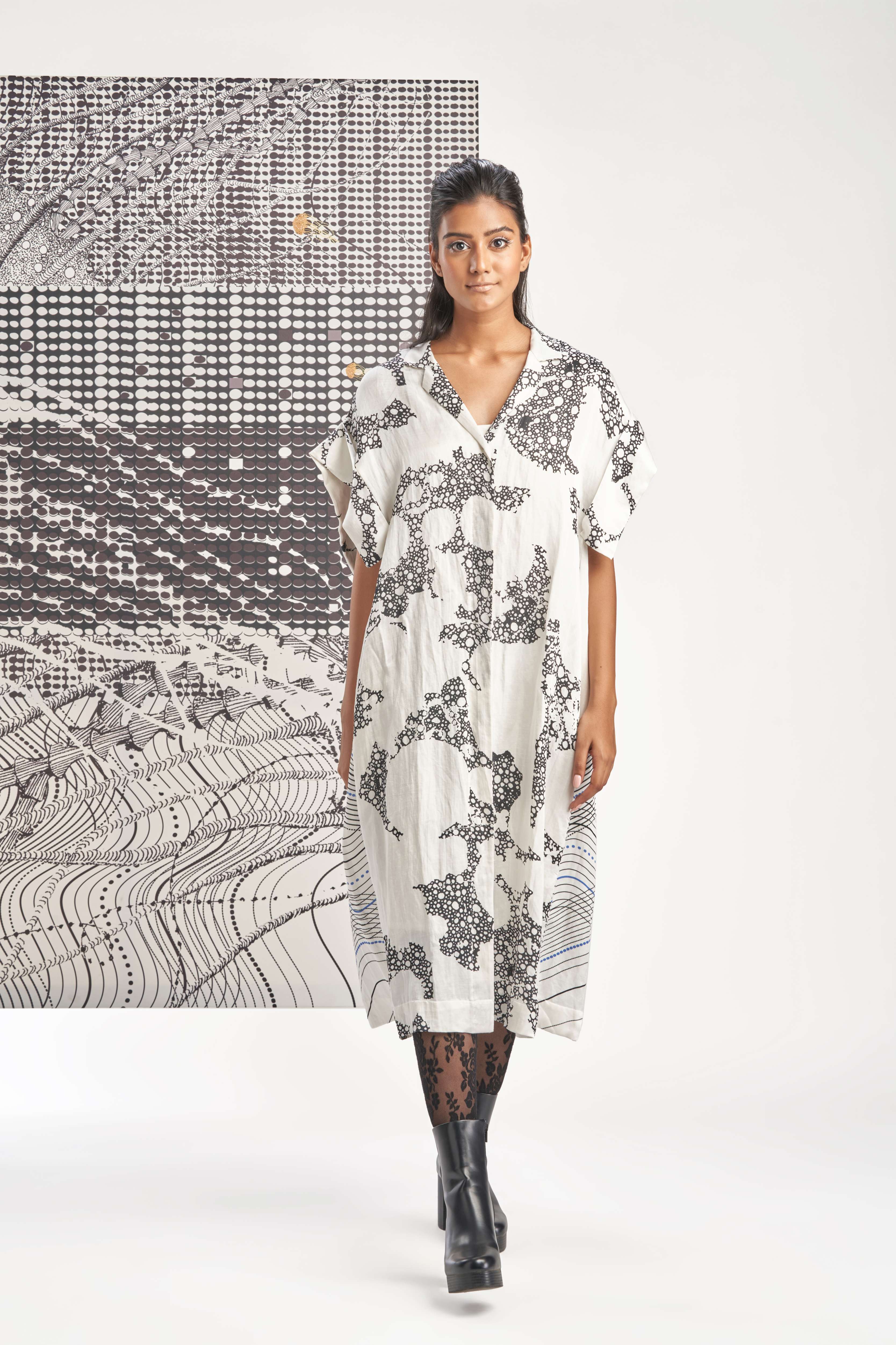 White- Drop Shoulder Dress