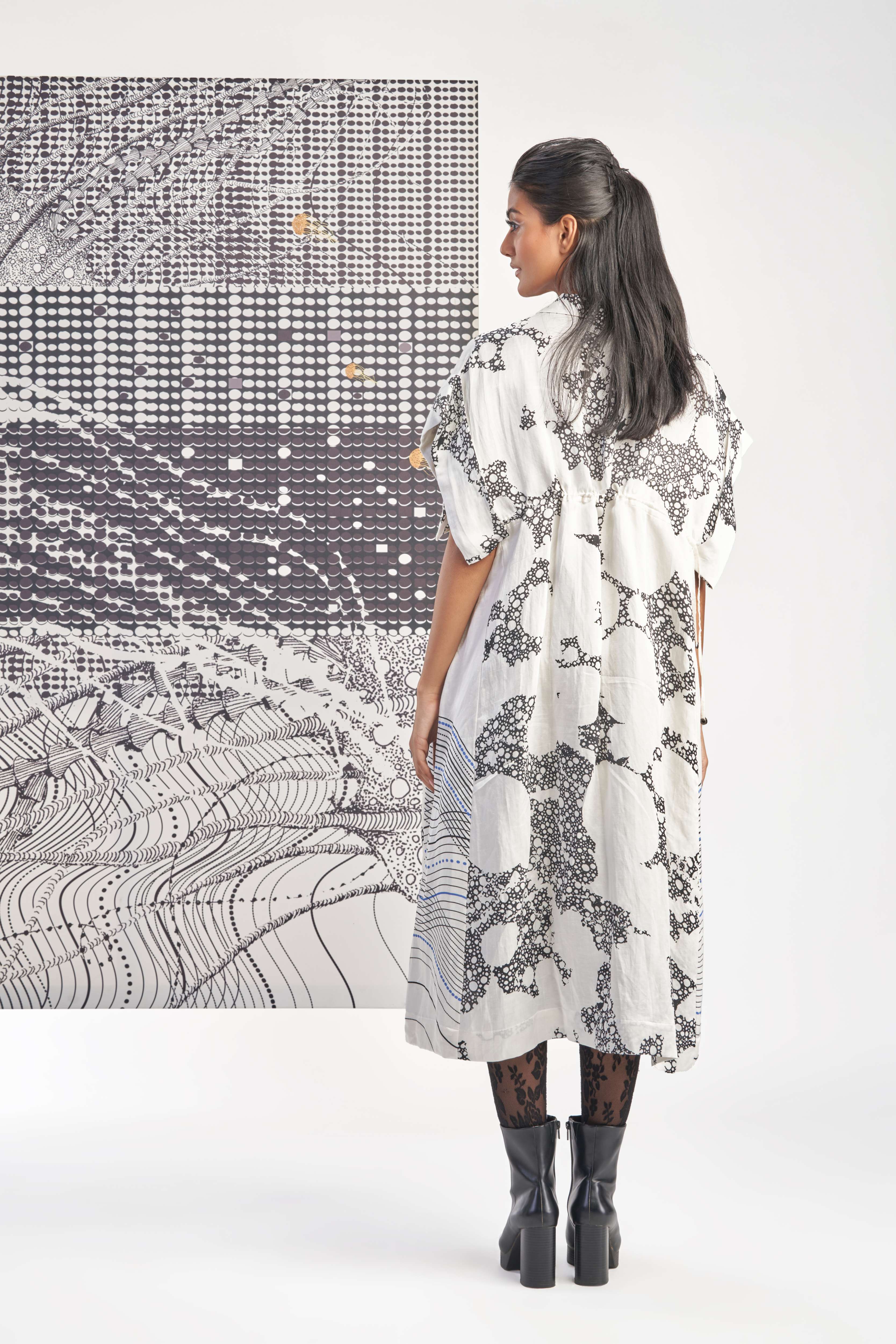 White- Drop Shoulder Dress