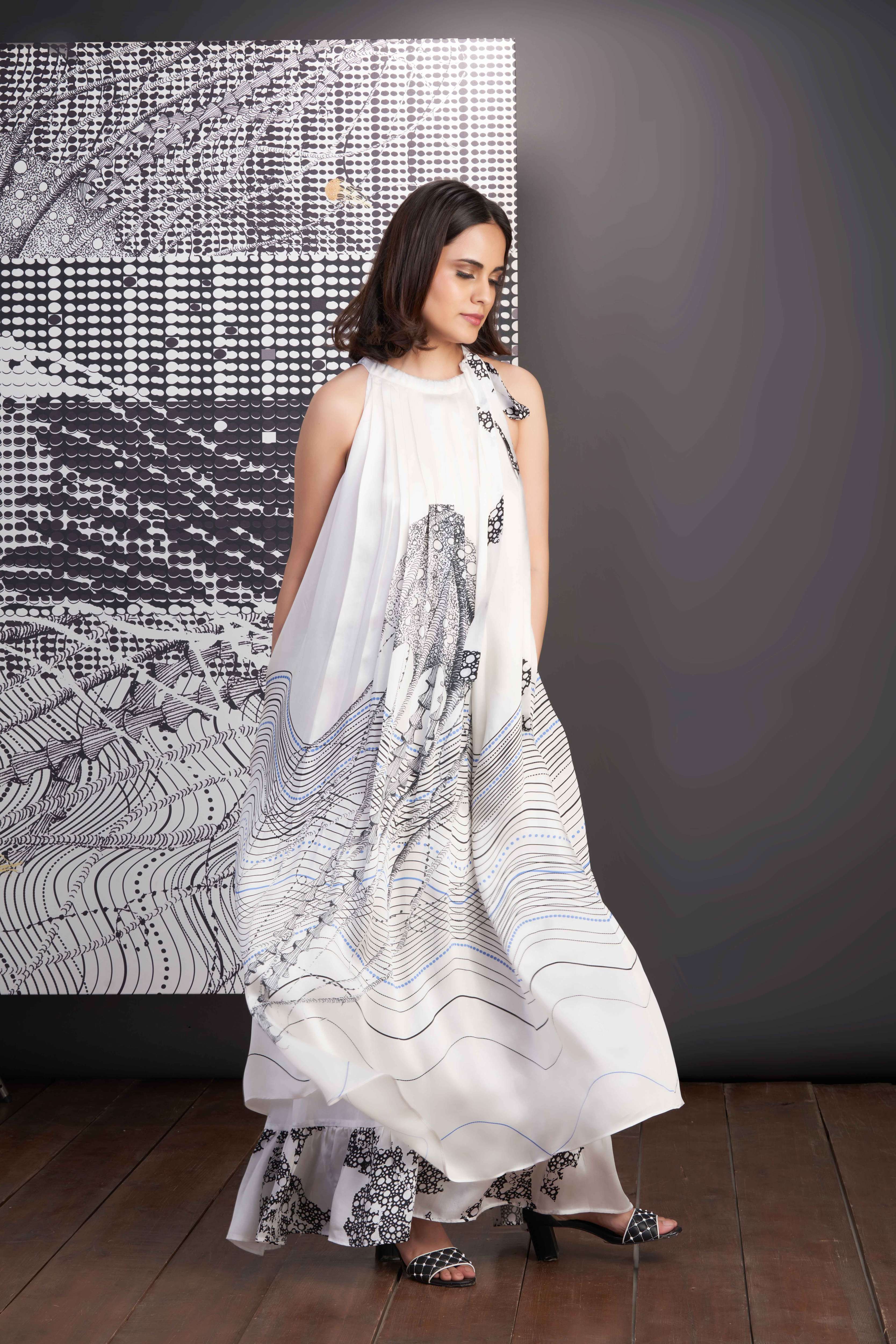 White- Gathered Dress