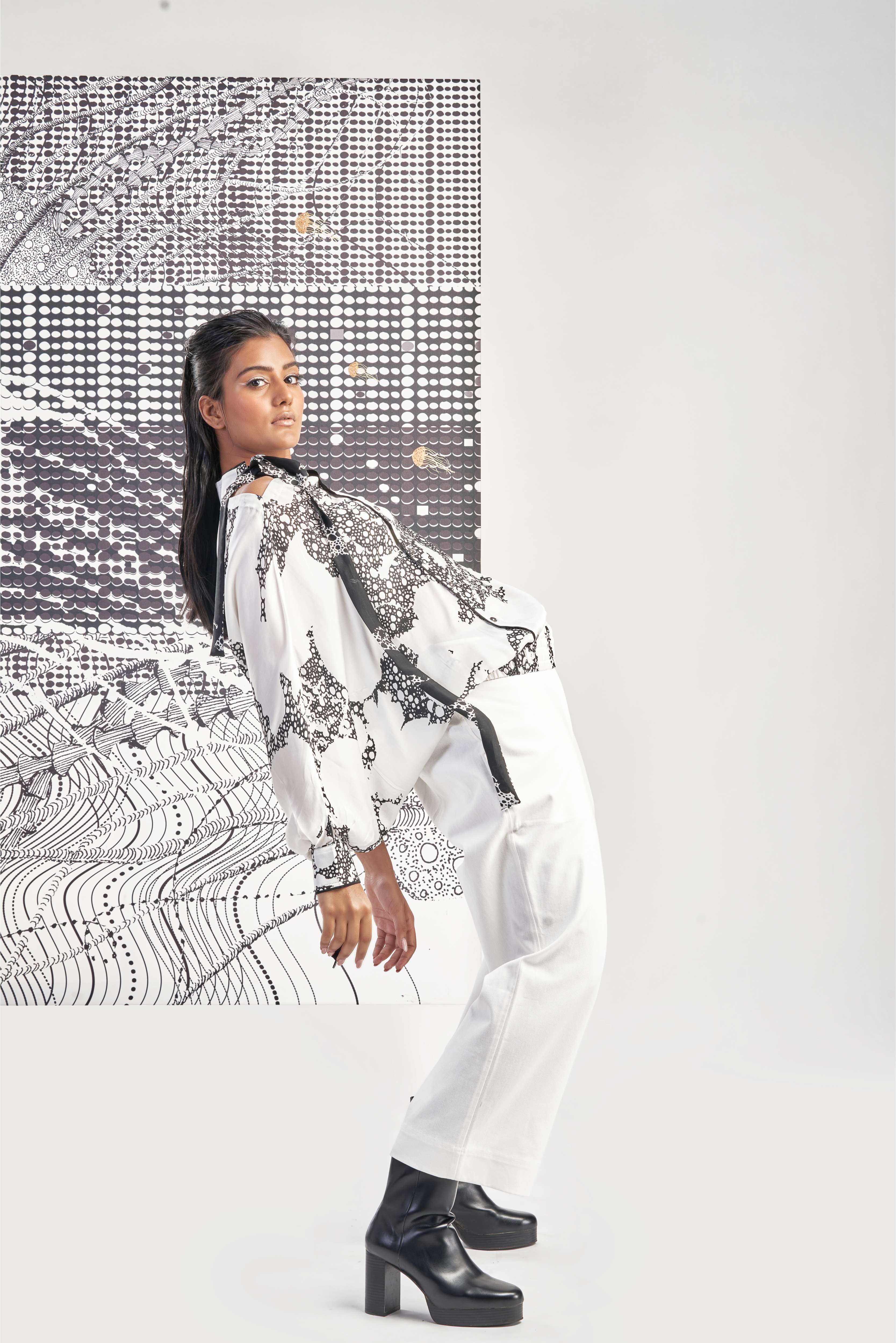 White-  Straight Pants