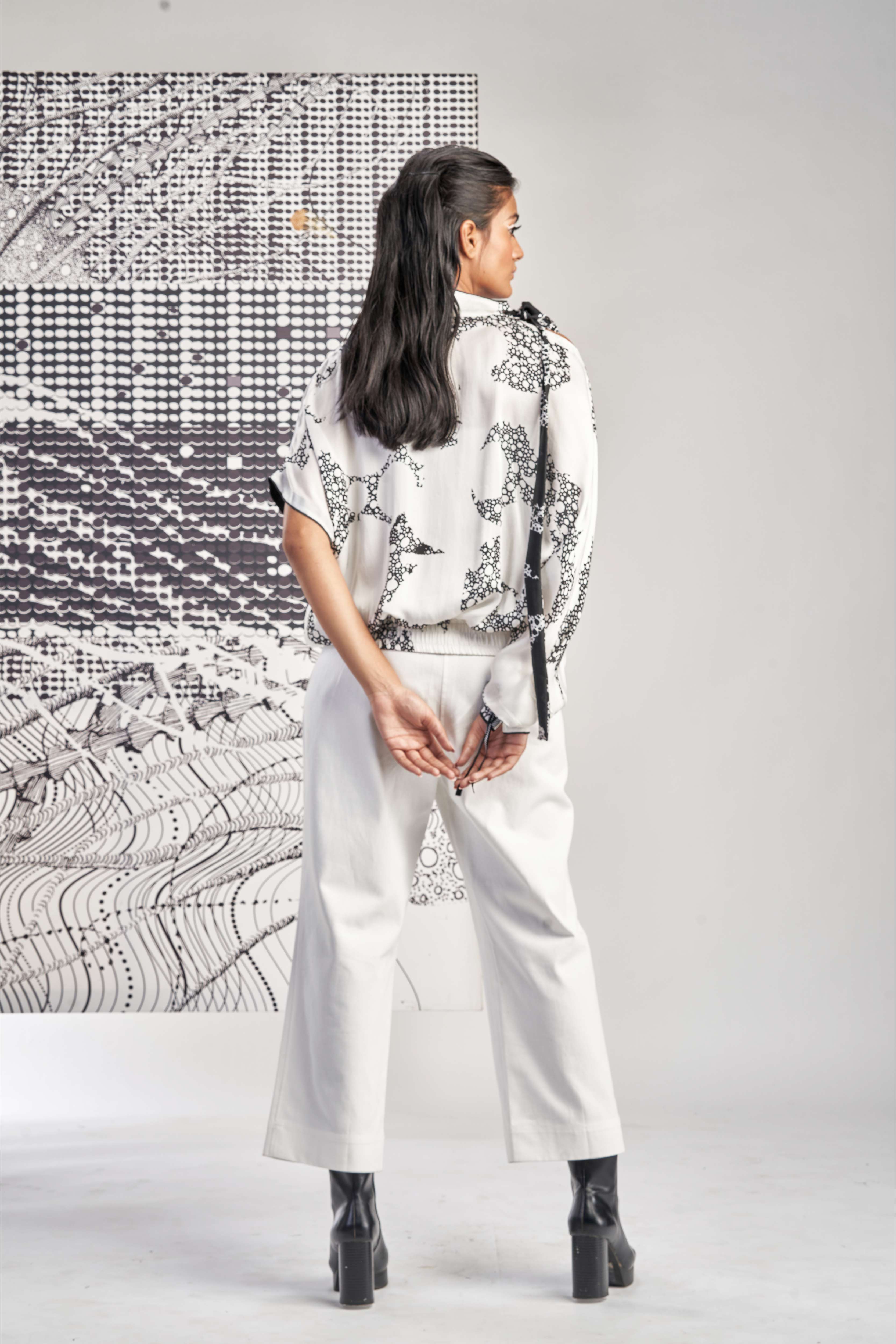 White-  Straight Pants