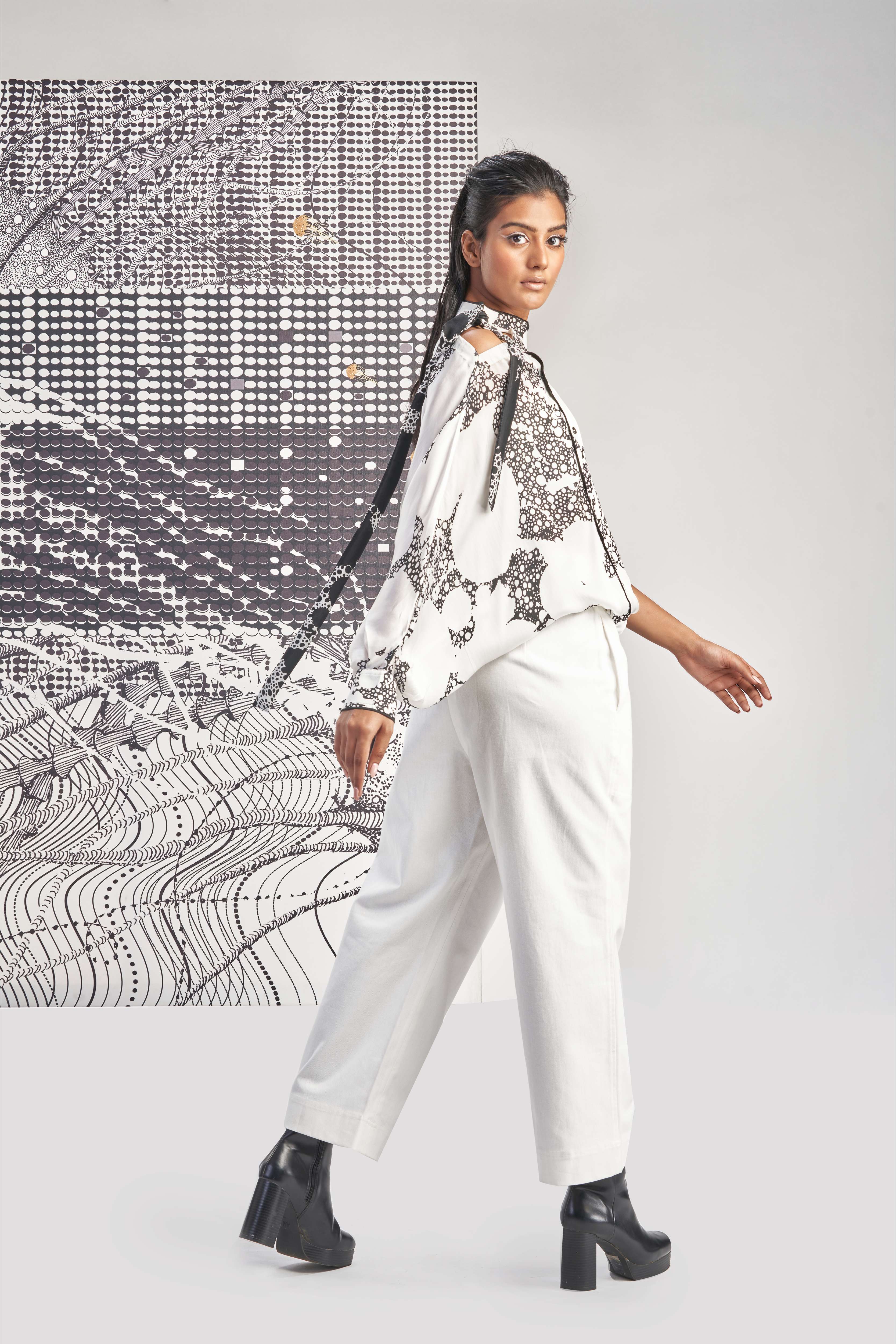 White-  Straight Pants